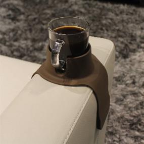 img 3 attached to 🛋️ CouchCoaster - The Best Sofa Drink Holder, Mocha Brown