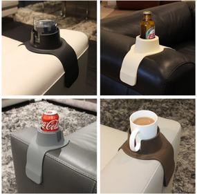 img 1 attached to 🛋️ CouchCoaster - The Best Sofa Drink Holder, Mocha Brown