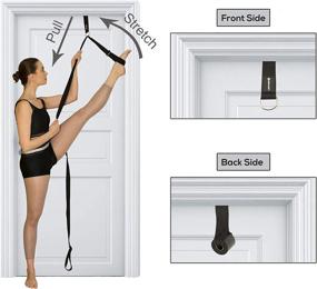 img 1 attached to 🚪 Door Flexibility Trainer for Leg Stretching – Stretch Strap with Door Anchor for Ballet, Dance, MMA, Taekwondo, Yoga & Gymnastics Exercises at Home – Includes Booklet & Box