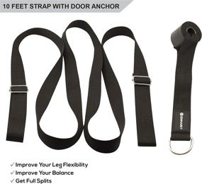 img 3 attached to 🚪 Door Flexibility Trainer for Leg Stretching – Stretch Strap with Door Anchor for Ballet, Dance, MMA, Taekwondo, Yoga & Gymnastics Exercises at Home – Includes Booklet & Box