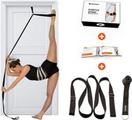 🚪 door flexibility trainer for leg stretching – stretch strap with door anchor for ballet, dance, mma, taekwondo, yoga & gymnastics exercises at home – includes booklet & box logo