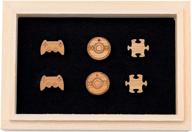 🎮 wooden stud earring set for game lovers: 3 exquisite designs with elegant wood box logo