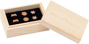 img 3 attached to 🎮 Wooden Stud Earring Set for Game Lovers: 3 Exquisite Designs with Elegant Wood Box