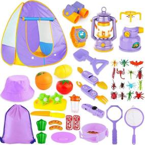 img 4 attached to 🏕️ MIBOTE Camping Indoor Outdoor Pretend: Enhance Imaginative Play and Adventure!