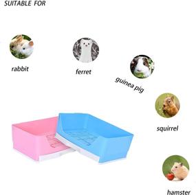 img 3 attached to 🐰 Ali York Rabbit Litter Box Corner with Drawer - Large Bunny Toilet Box, Broom, and Shovel - Suitable for Guinea Pigs, Chinchillas, Hamsters, Ferrets