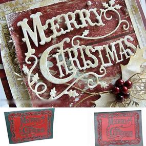 img 1 attached to 🎄 Веселые Рождественские Веточки Металлические Вырубки, Рождественское Слово Для Создания Фона Для Альбомов, Ножи Для Вырезания, Инструменты Для Изготовления Карт, Скрапбукинга и Декора в Стиле DIY.
