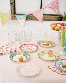 img 1 attached to Truly Scrumptious Disposable Plates for Tea Party or Birthday, 6.5 inches - Pack of 12
