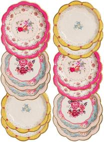 img 4 attached to Truly Scrumptious Disposable Plates for Tea Party or Birthday, 6.5 inches - Pack of 12