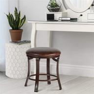 🪑 hastings antique brown backless vanity stool by hillsdale furniture логотип