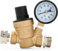 💧 camco 40058 adjustable brass water pressure regulator - safeguard appliances and plumbing fixtures from excessive water pressure, ideal for rvs and boats logo