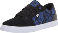 stylish and durable dc anvil skate black print boys' sneakers – perfect for skateboarding logo