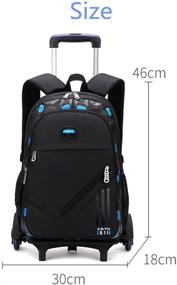 img 3 attached to Bansusu Capacity Wheeled Rucksack Backpack Backpacks