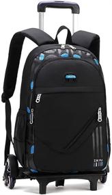 img 4 attached to Bansusu Capacity Wheeled Rucksack Backpack Backpacks