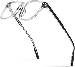 img 4 attached to 👓 Transparent Oversize Eyeglasses: HEPIDEM Acetate Frames