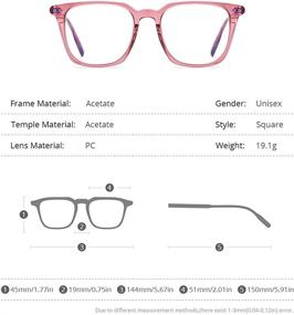 img 2 attached to 👓 Transparent Oversize Eyeglasses: HEPIDEM Acetate Frames