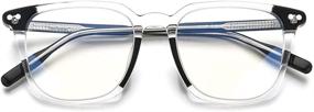 img 1 attached to 👓 Transparent Oversize Eyeglasses: HEPIDEM Acetate Frames