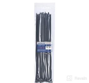 img 7 attached to 🔗 Hmrope 100pcs Heavy Duty 12 Inch Cable Zip Ties - Premium Plastic Wire Ties with 50 lbs Tensile Strength - Self-Locking Black Nylon Zip Ties for Indoor and Outdoor Use