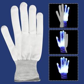img 1 attached to 🎃 LED Light Up Halloween Costume: Max Glow Mask with Glowing Gloves - Scary Lighting Modes, Hacker Cosplay, Lighted Face Masks