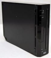 gamecube compatible black nintendo wii console - replacement unit (no cables/accessories) logo