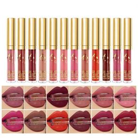 img 4 attached to 💄 Velvet Matte Liquid Lipstick Set: 12Pcs Classic Waterproof Long Lasting Colors | Perfect Women's Makeup Gift
