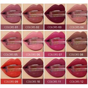 img 2 attached to 💄 Velvet Matte Liquid Lipstick Set: 12Pcs Classic Waterproof Long Lasting Colors | Perfect Women's Makeup Gift