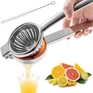 🍋 large bowl lemon squeezer – 304 stainless steel lime squeezer with cleaning brush, premium solid metal hand juicer and citrus juicer for lemon, orange & other fruits – oyu sliver logo