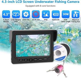 img 3 attached to 📷 Enhanced Portable Underwater Fishing Camera: HD Monitor, 30m Cable & Waterproof IP68 Fish Finder for Ice Sea Lake Boat Fishing