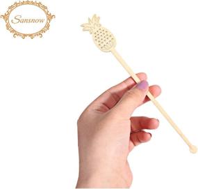 img 1 attached to 🍍 Pineapple Pattern Stirrers - Sansnow Stirrers Festival