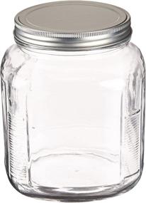 img 4 attached to Anchor Hocking 2-Quart Cracker Jars with Brushed Aluminum Lids - Set of 4: Stylish and Sturdy Storage Solution