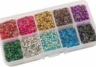 🌟 sparkle up your crafts with summer-ray ss10 2.8mm assorted color hot fix rhinestuds in storage box! logo