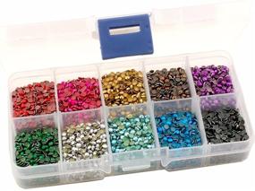 img 2 attached to 🌟 Sparkle up your crafts with Summer-Ray SS10 2.8mm Assorted Color Hot Fix Rhinestuds in Storage Box!