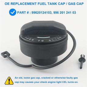 img 3 attached to Gas Cap, Fuel Cap with Strap Clip - Replacement for Porsche 99620124103, 996 201 241 03 - Compatible with Porsche 986, 987, 996, 997 - Fits Boxster (1997-2012), Porsche 911 (1998-2013), and Porsche Cayman (2006-2012)