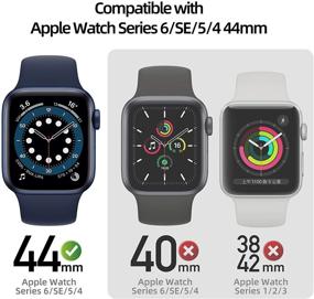 img 3 attached to PZOZ Совместимый с часами Apple Watch Series 6/5/4/SE 44 мм корпус с аксессуарами защиты экрана Slim Guard Тонкий бампер Полное покрытие матовым жестким чехлом Defense Edge For IWatch Женщины Мужчины GPS (Красный)