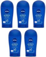 nivea protect & care anti-perspirant deodorant solid stick for women - 5 pack of 5x40ml logo
