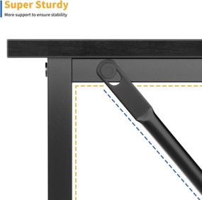 img 1 attached to 🖥️ Efficient and Stylish 39-inch Home Office Computer Desk with Wooden Storage Shelf, Industrial Design and Splice Board for Study and Writing Tasks