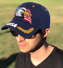 img 2 attached to Premium USA-Flag Eagles-Hat: American Baseball-Cap with Exquisite Embroidery