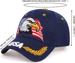 img 1 attached to Premium USA-Flag Eagles-Hat: American Baseball-Cap with Exquisite Embroidery