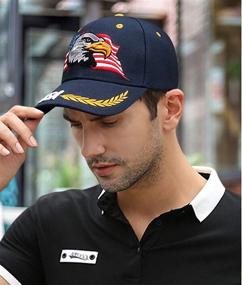 img 3 attached to Premium USA-Flag Eagles-Hat: American Baseball-Cap with Exquisite Embroidery