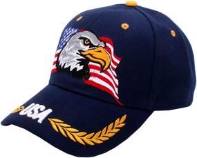 img 4 attached to Premium USA-Flag Eagles-Hat: American Baseball-Cap with Exquisite Embroidery