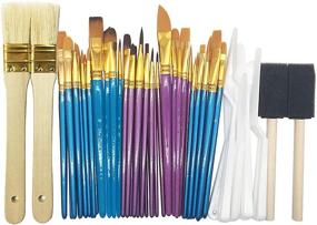 img 3 attached to 🖌️ Versatile 50-Piece Paint Brush Value Pack - Perfect for Acrylic, Oil, Watercolor, Gouache