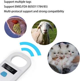 img 2 attached to Продвинутый сканер микрочипов для домашних животных Yanzeo AR180: Переносной считыватель RFID-меток для животных с функцией регистрации ID и сканирования бирок.