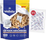 🔒 wallaby 300cc oxygen absorbers - 100 pack (10x packs of 10) - ideal for long-term food storage, mylar bags, canning, harvest right freeze dryer, dehydrated & preserved foods - fda food safe логотип