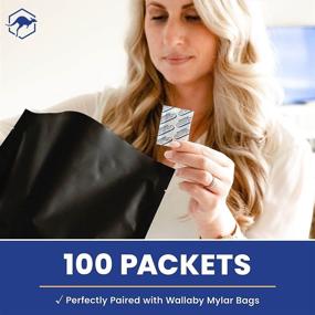 img 1 attached to 🔒 Wallaby 300cc Oxygen Absorbers - 100 Pack (10x Packs of 10) - Ideal for Long-Term Food Storage, Mylar Bags, Canning, Harvest Right Freeze Dryer, Dehydrated & Preserved Foods - FDA Food Safe