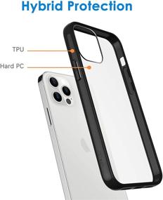 img 2 attached to 📱 JETech Case for iPhone 12/12 Pro 6.1-Inch: Shockproof Bumper Cover with Anti-Scratch Clear Back - Black