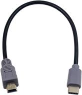 💻 дуттек мини usb в usb c otg кабель: 5-контактный мужской конвертер данных адаптер для macbook, imac pro, chromebook pixel (10 дюймов/25 см) логотип