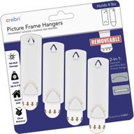 🖼️ non-damaging picture hangers for wall, nail-free picture frame hangers, adhesive sawtooth art hangers, wall-safe picture frame hanging kit, hardware for picture frame hooks (set of 4) логотип