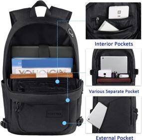 img 3 attached to 🎒 Black Laptop Backpack for Business with Computer Resistance