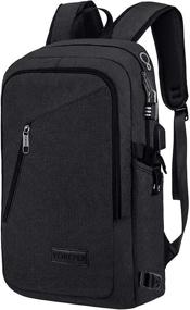 img 4 attached to 🎒 Black Laptop Backpack for Business with Computer Resistance