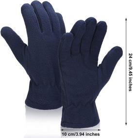 img 1 attached to 🧤 Winter Thermal Fleece Gloves Mittens