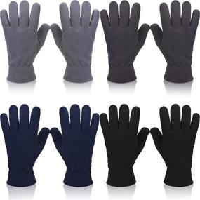 img 4 attached to 🧤 Winter Thermal Fleece Gloves Mittens